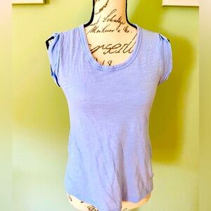 Banana Republic Malibu Soft Blue Short Sleeve Tee Size XS